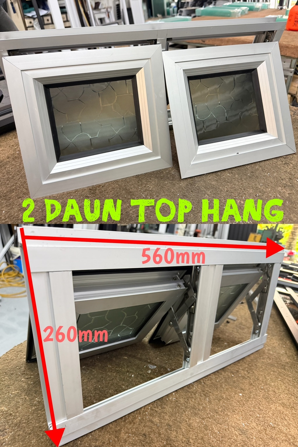 Casement Window For Toilet Window Use. 300mmX600mm / 300mmX300mm ...