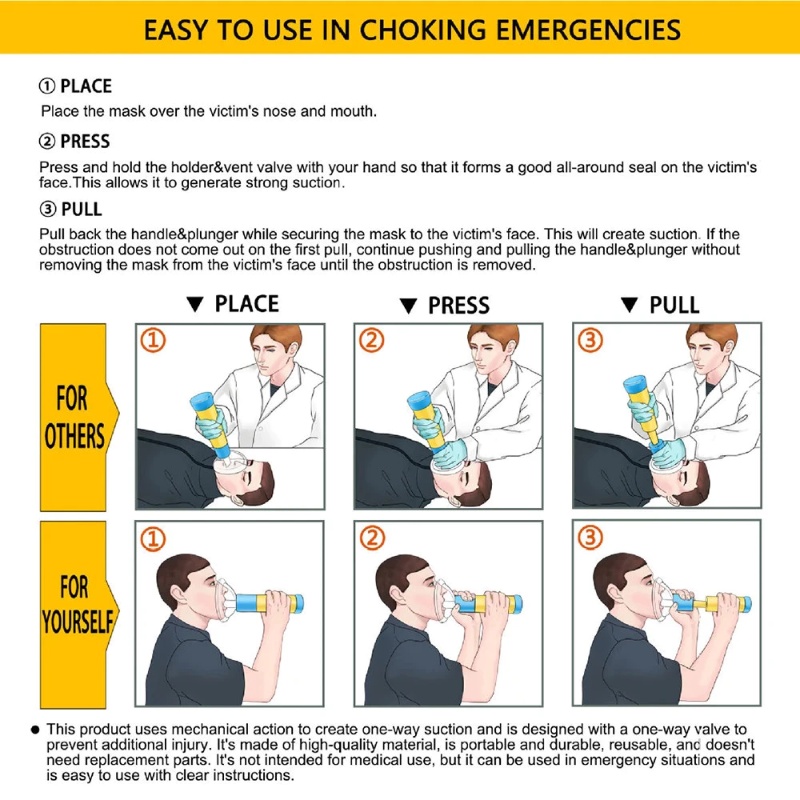 Choking Rescues Device for Kids and Adults with 2 Mask Anti Choking ...