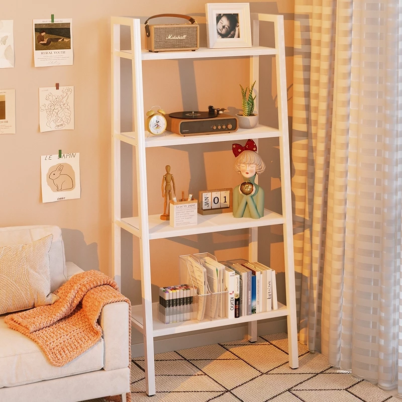 3/4/5 Tier Metal Bookshelf Slanted Bookshelf Multifunctional Rack / Rak ...