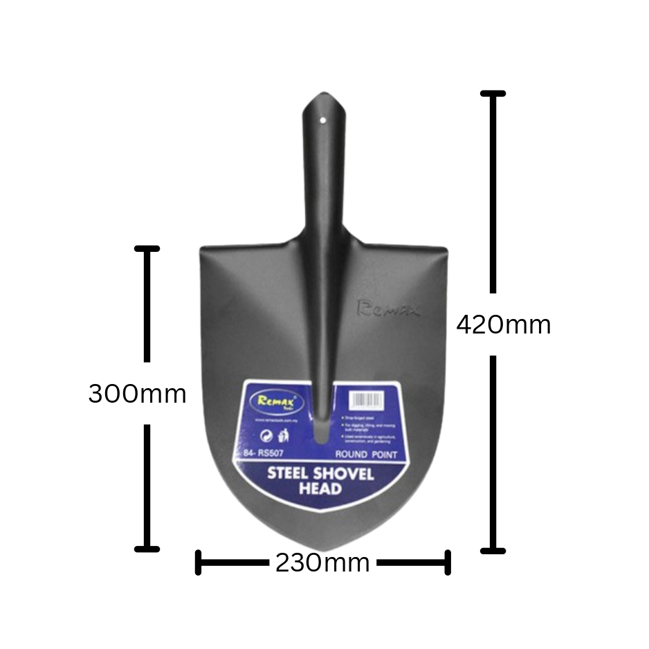 Remax Shovel Square Shovel Metal Head Spade Changkul Skop Pasir Heavy ...