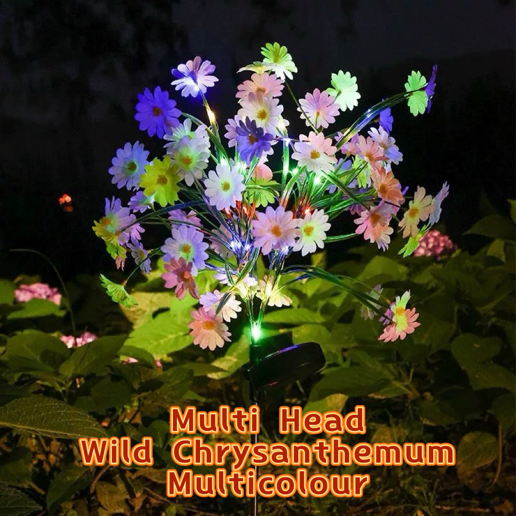 MG SOLAR Lampu Solar Bunga Raya Waterproof | Solar Flowers Light Hiasan ...
