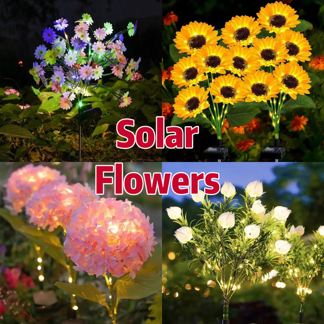 MG SOLAR Lampu Solar Bunga Raya Waterproof | Solar Flowers Light Hiasan ...