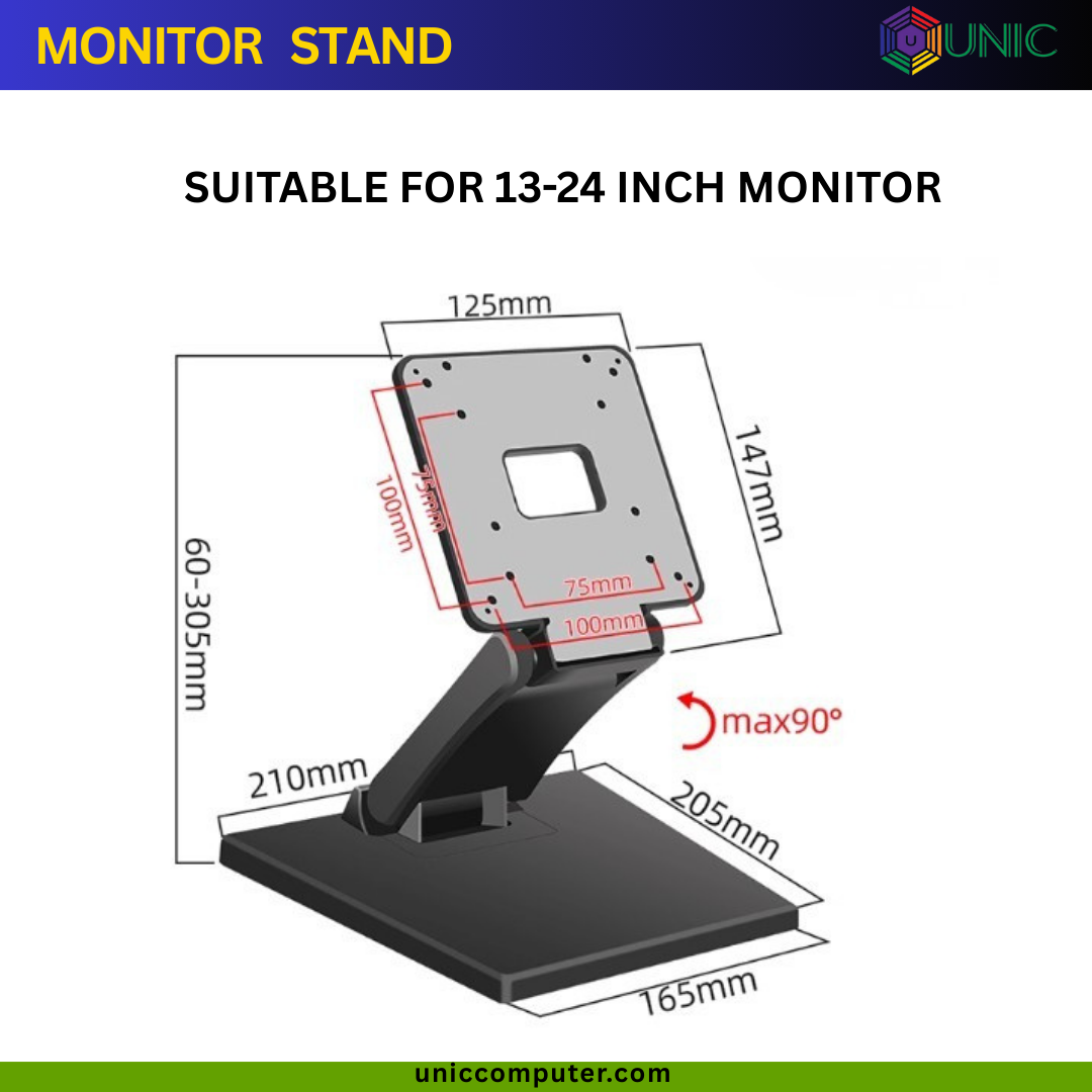 Universal Monitor Mount Stand for 13 to 24 inch Screen Adjustable BASE ...