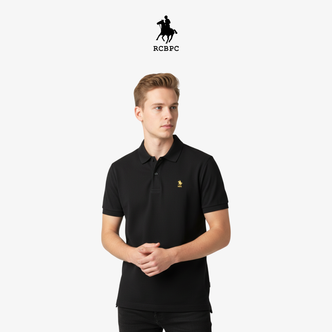 RCBPC Men Short Sleeve Embroidered Polo Shirt with Small Logo PMTS50274 ...