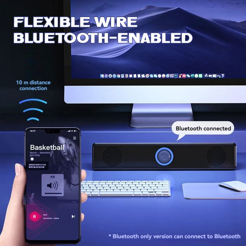 Mini USB Speaker Bluetooth Wayar untuk PC dan Teater Rumah Surround ...