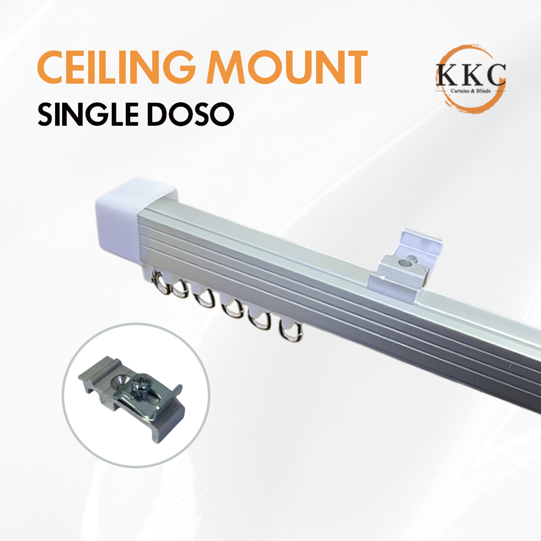 KKC Track DOSO Single Aluminium Curtain Rail/Rail Langsir Premium Tebal ...