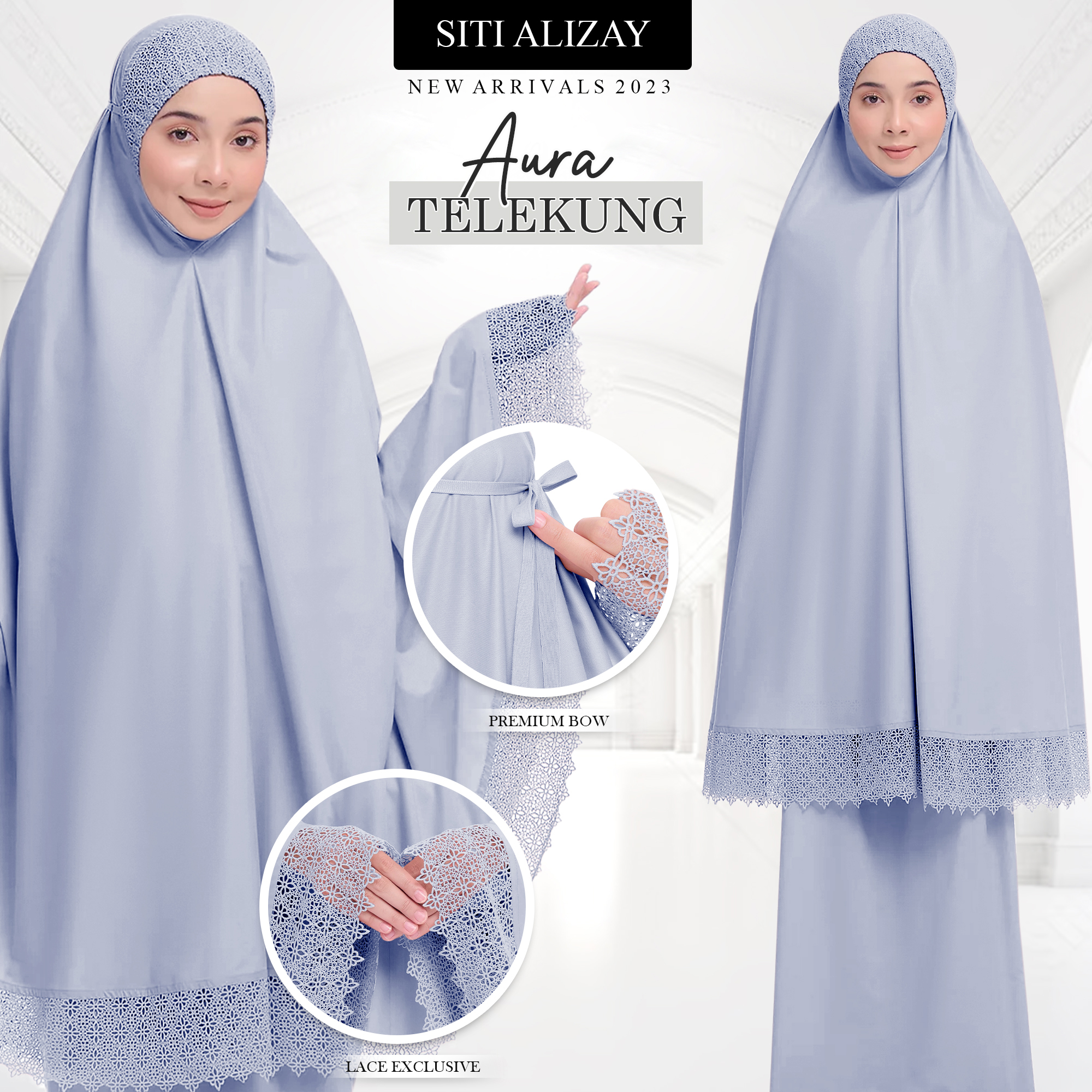 Telekung siti Lace by Siti Exclusive (Ready Stock ) | Shopee Malaysia