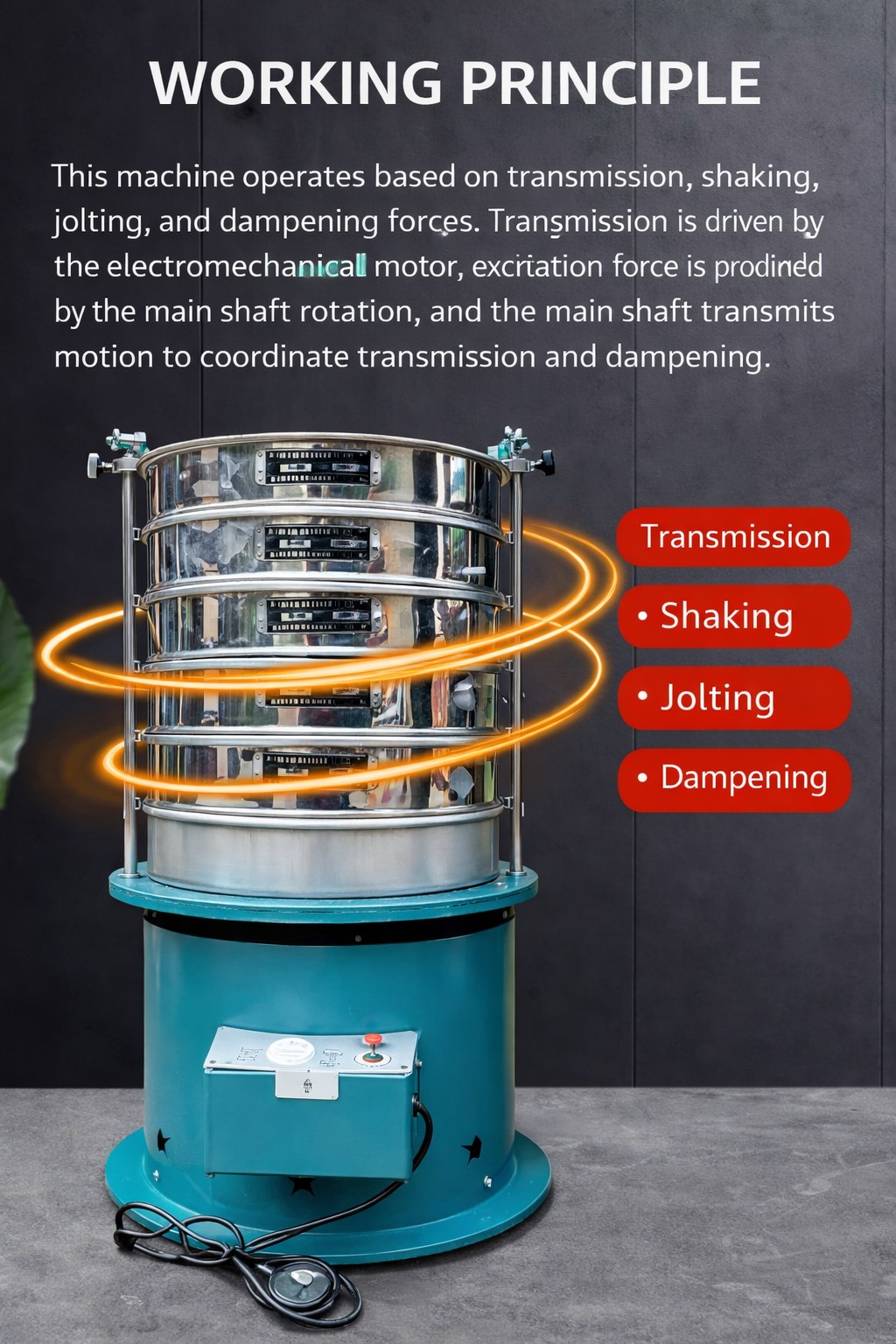 30CM /20CM diameter 8411 type electric vibrating screen machine sieve ...