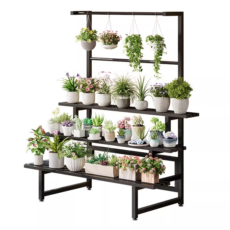 Carbon steel flower frame plant potted plant rack indoor and outdoor ...