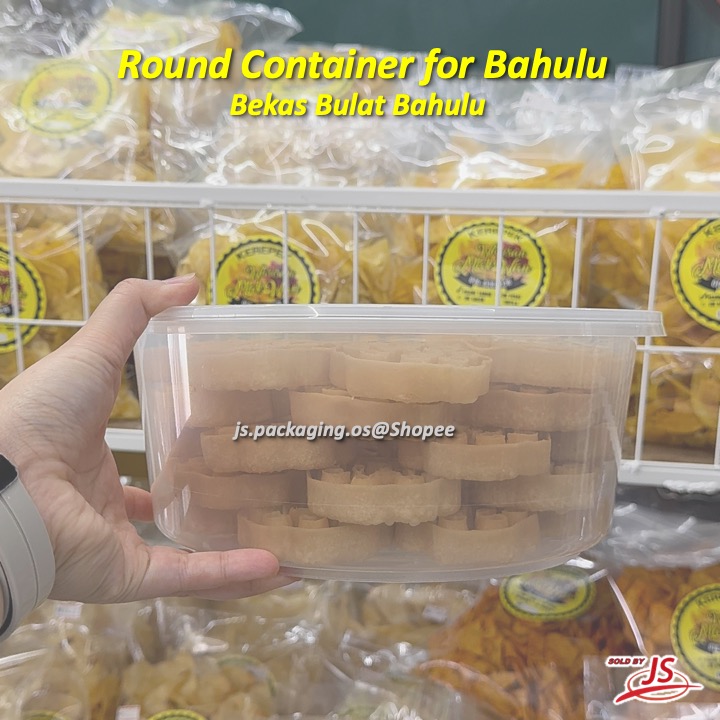 Felton Round Disposable Plastic Food Container 2300ml/3000ml Bekas Kuih ...