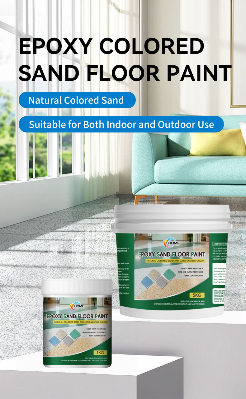 Epoxy Floor Paint Cat Lantai Simen Epoxy Coloured Sand Coating Tile ...