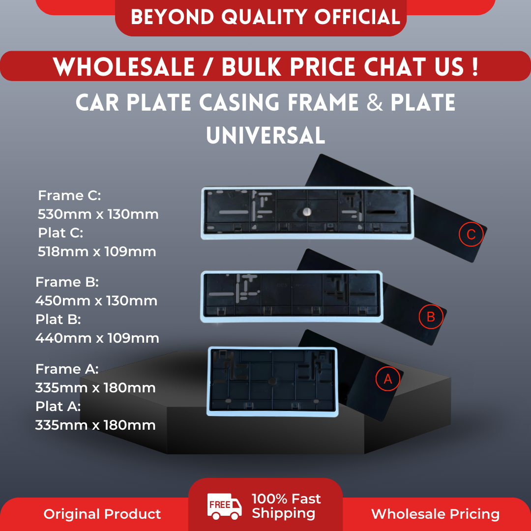 Universal Car Plate Casing Frame / Cover Number Plate Holder (Universal ...