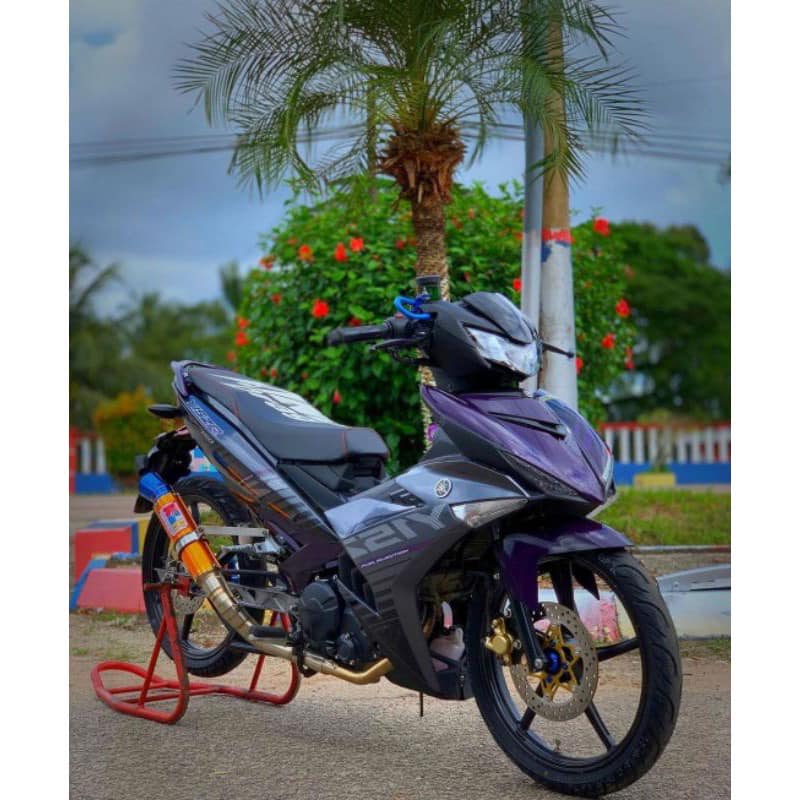 COVERSET Y15ZR V1 V2 PURPLE GREY ORI COLOR HONG LEONG YAMAHA HLY Y15ZR ...