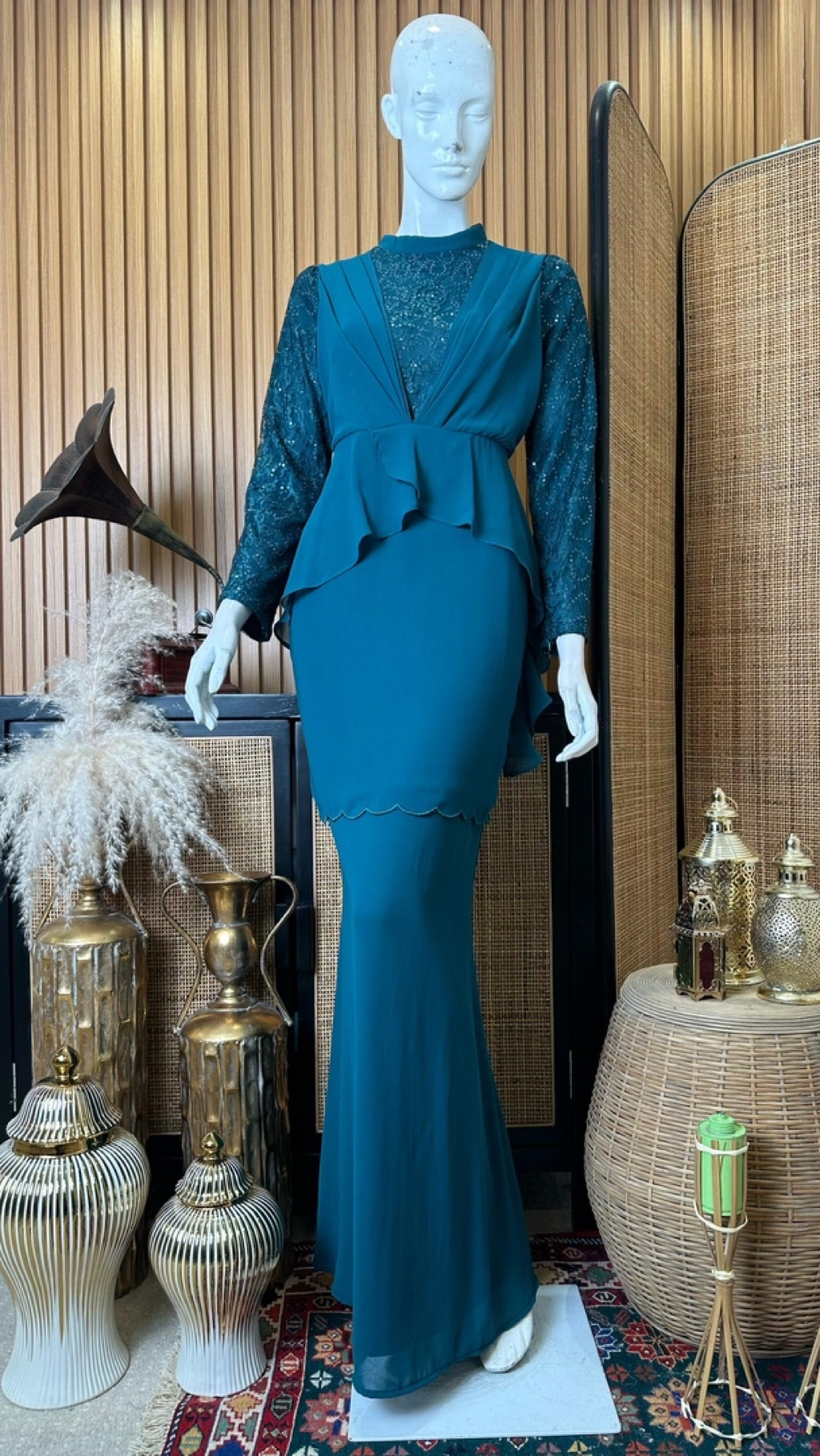 ARMA KURUNG MODERN LACE SLIM FIT RUFFLE SCALOP STYLE BAJU KURUNG WANITA ...