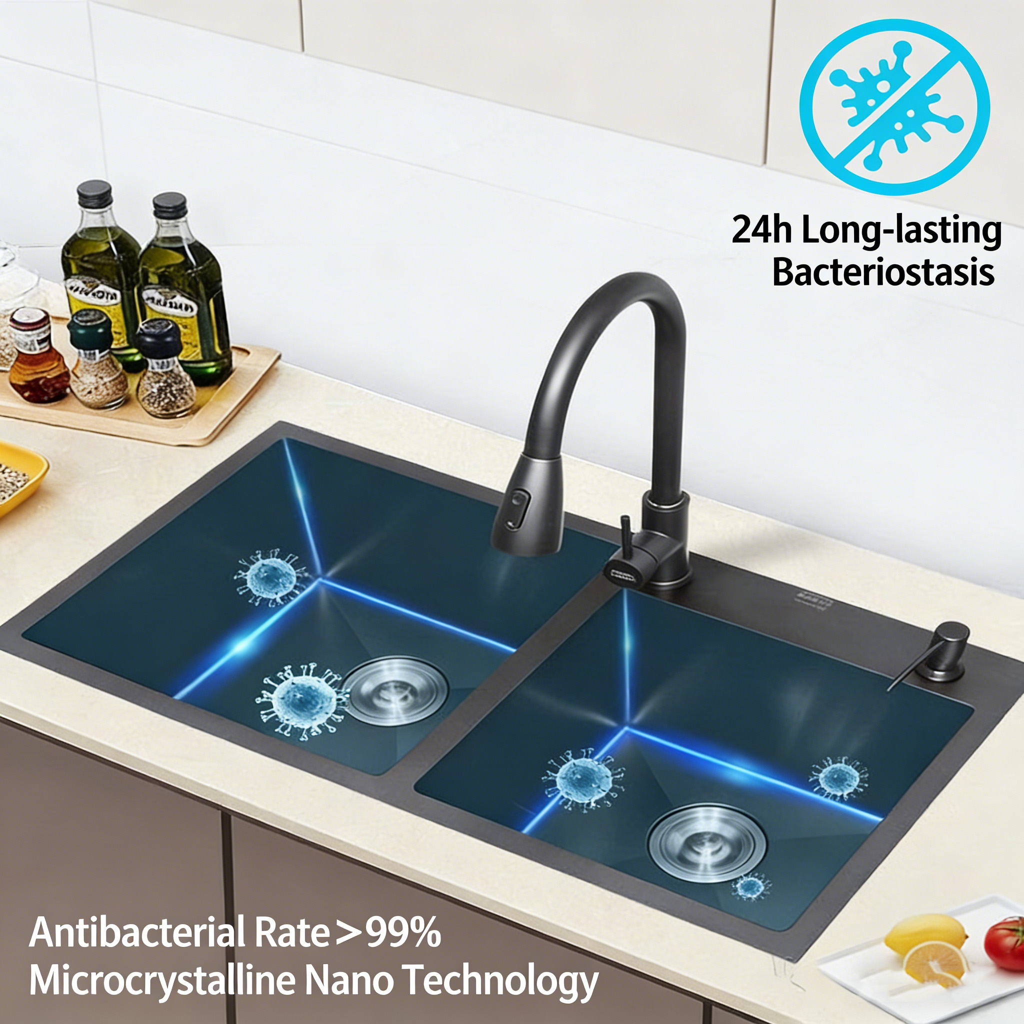 Nano Sinki Dapur Sink Stainless Steel Handmade Kitchen Singki ...