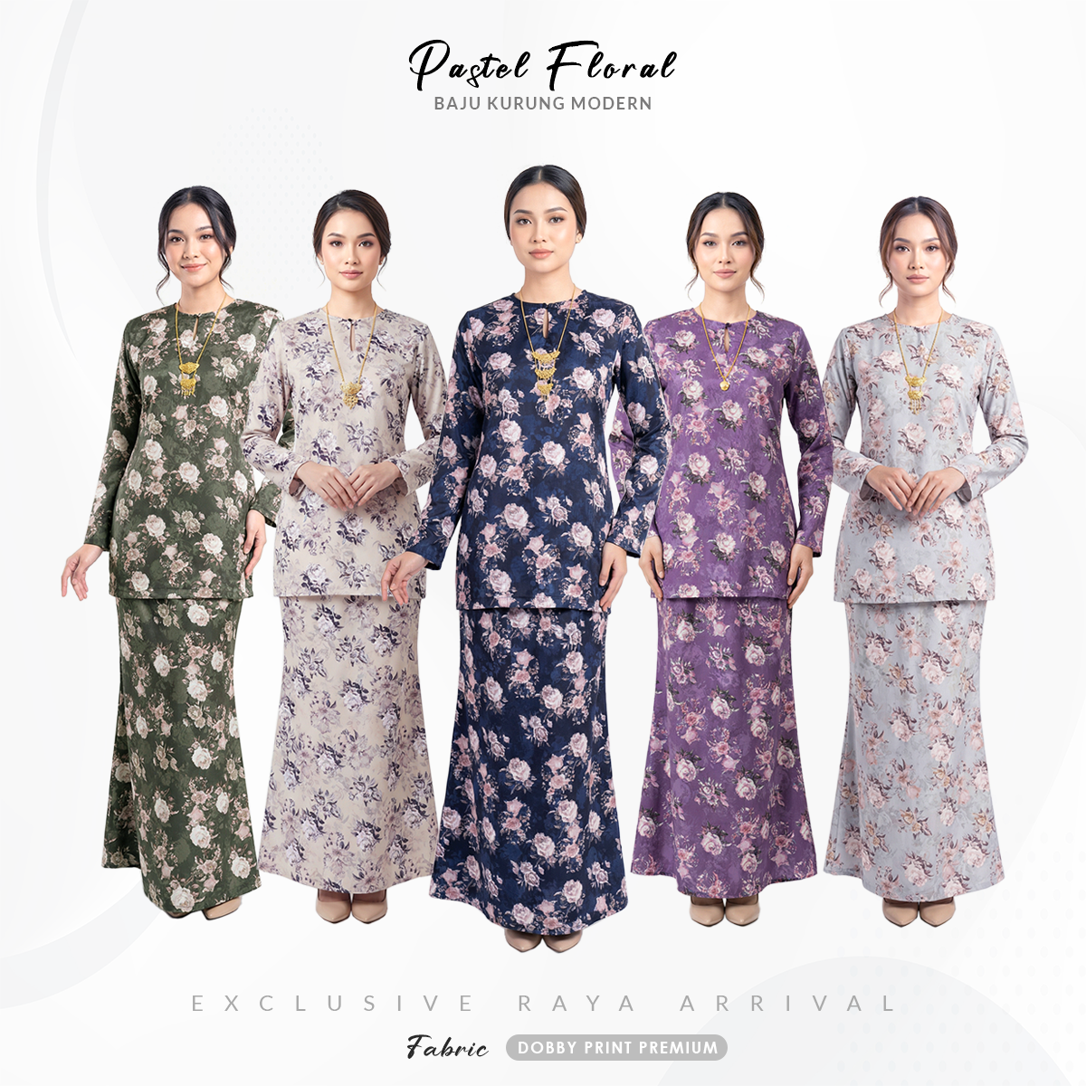 Exclusive Raya Collection Pastel Floral Modern Baju Kurung Modern by KM ...