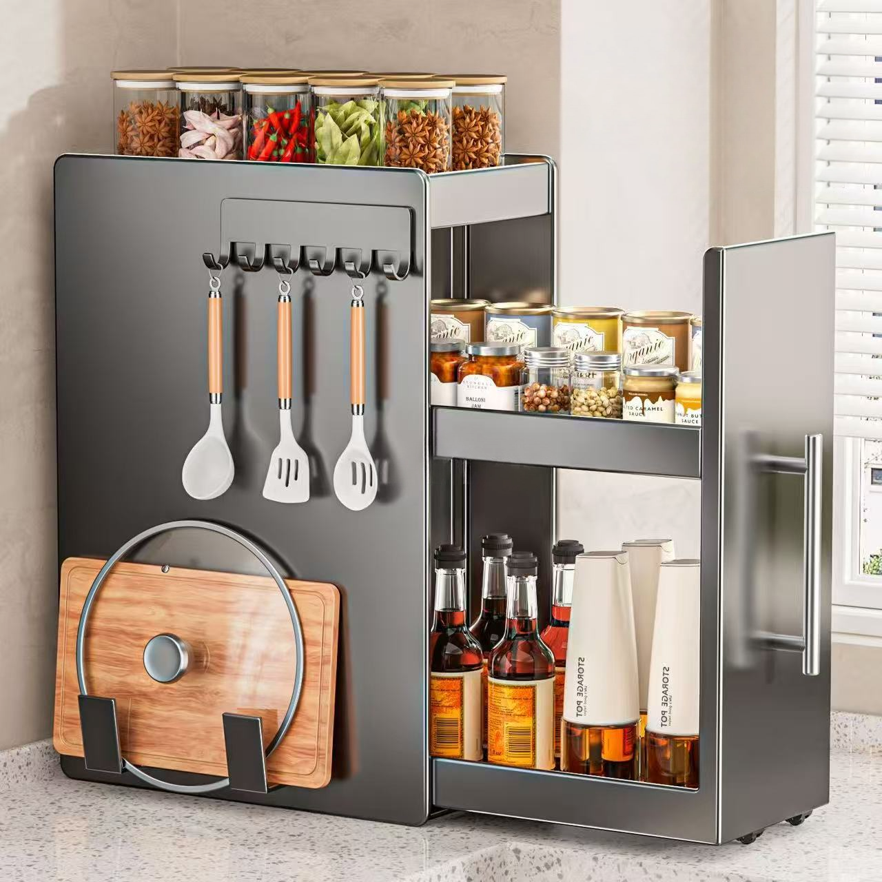 Rak Rempah Ratus Dapur Spice Rack Seasoning Rack Kitchen Organizer ...