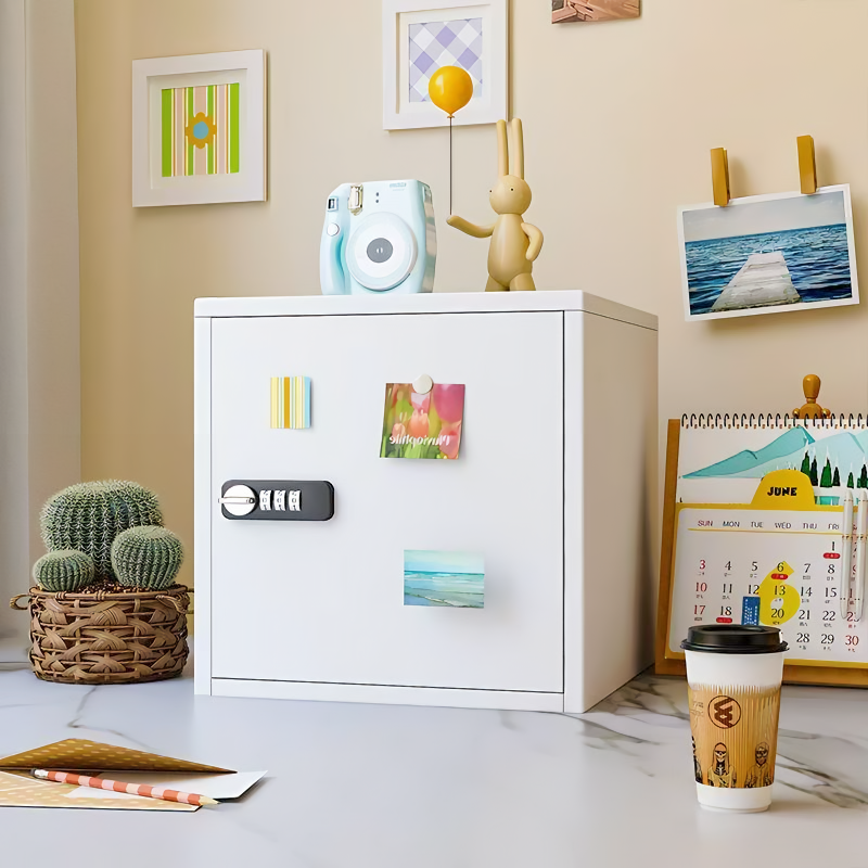 Storage Box Desktop Organizer Tabung Duit Safety Box With Lock Locker ...