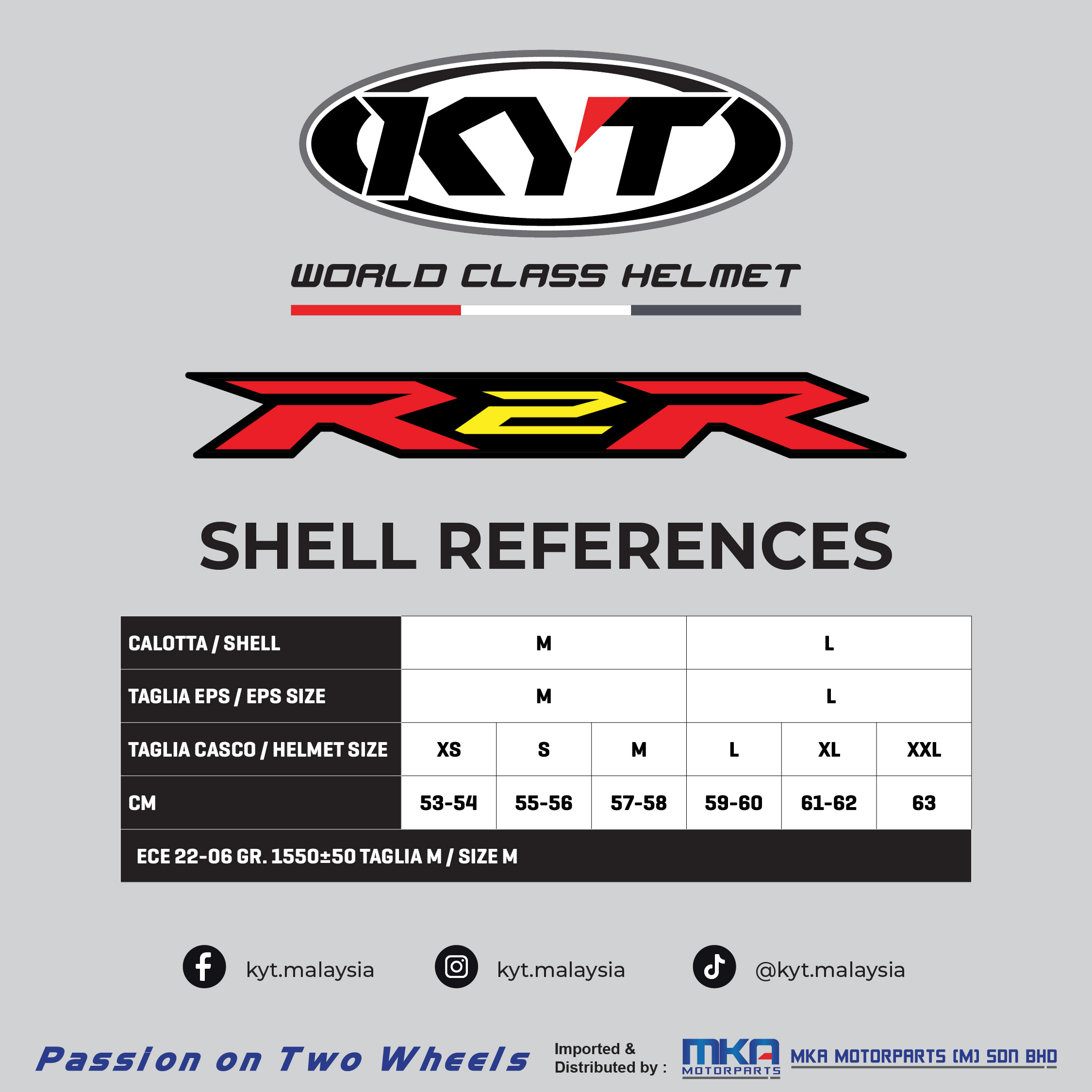KYT HELMET R2R PRO STRAIGHT GLOSS | Shopee Malaysia