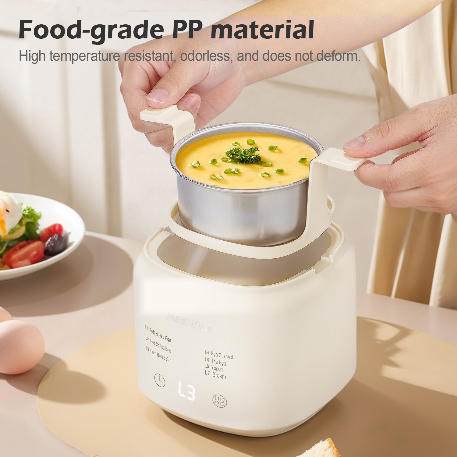 MEEVIDA Upgraded Egg Boiler 7 Modes Boiling Machine Automatic Quickly ...