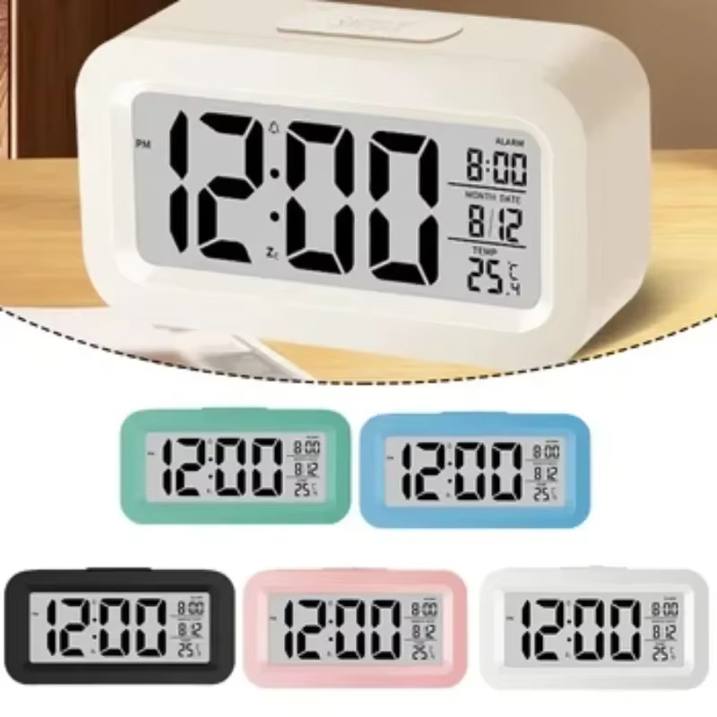 LED Digital Alarm Clock with Backlight, Snooze, Silent Operation Date ...