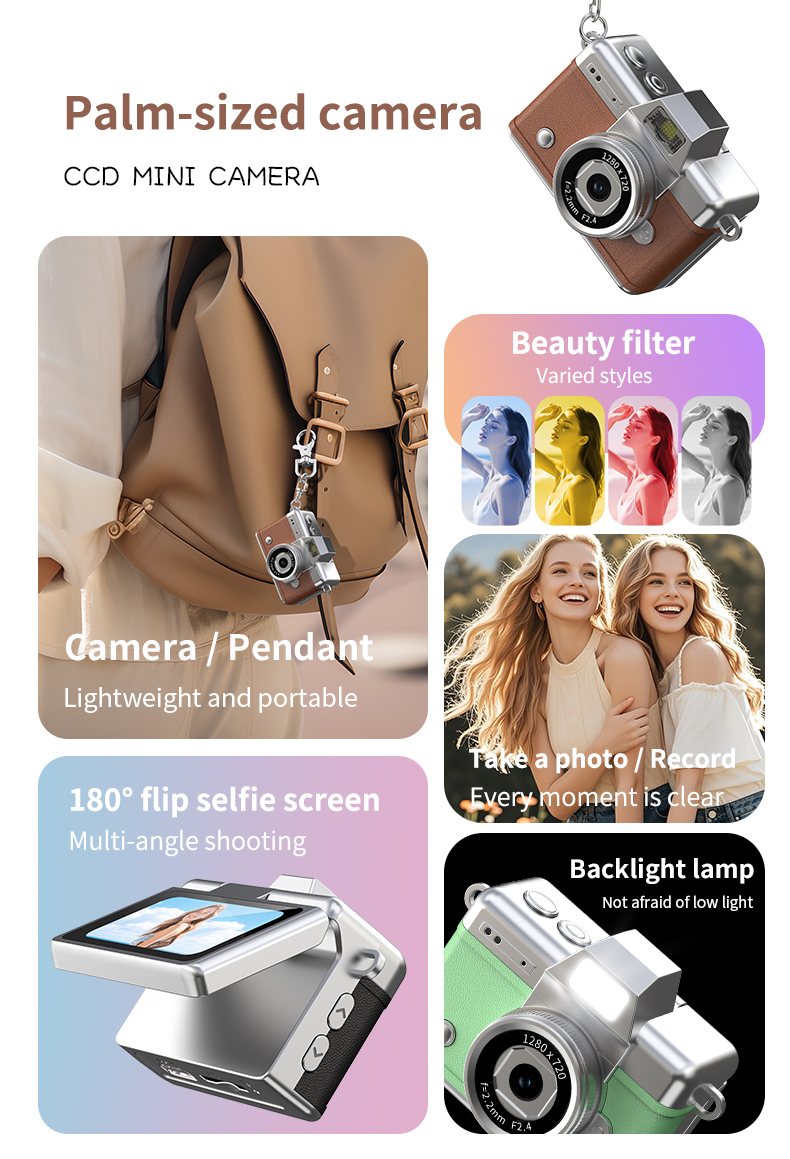 Mini Retro Camera CCD Digital Cameras Miniature Thumb Video Recorder 1. ...