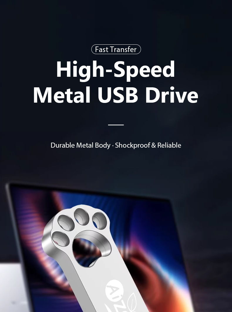 AIZOYPRO Cute Metal USB Flash Drive 128GB 64GB 32GB 16GB USB 2.0 ...