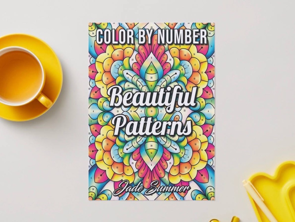 COLOR BY NUMBER BEAUTIFUL PATTERNS BY JADE SUMMER 51 PAGES COLORING ...