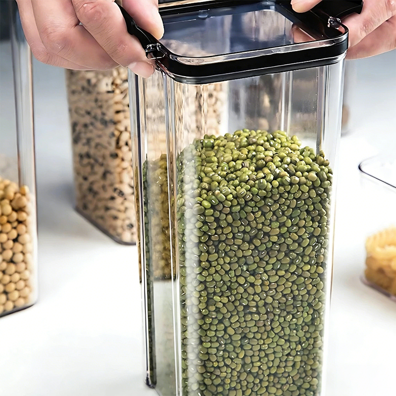 Food Grade Airtight Food Storage Container Stackable Transparent ...