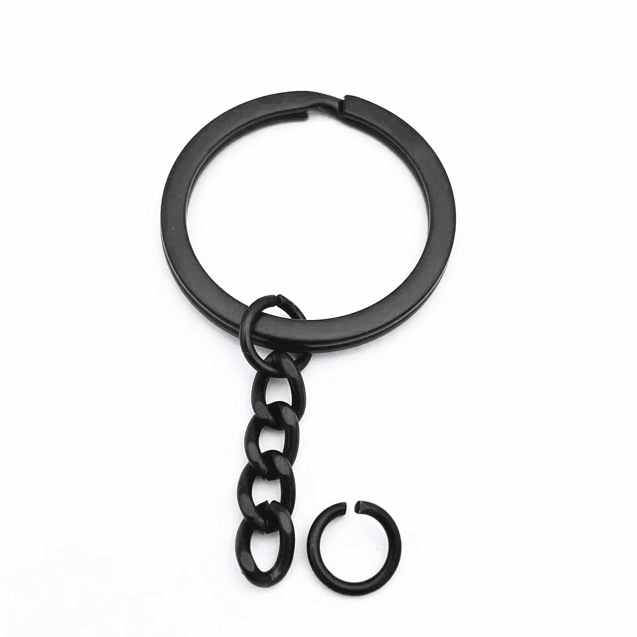 Keychain Ring With Jump Ring 25mm Rantai Kunci Rata & Bulat 钥匙圈 Flat ...