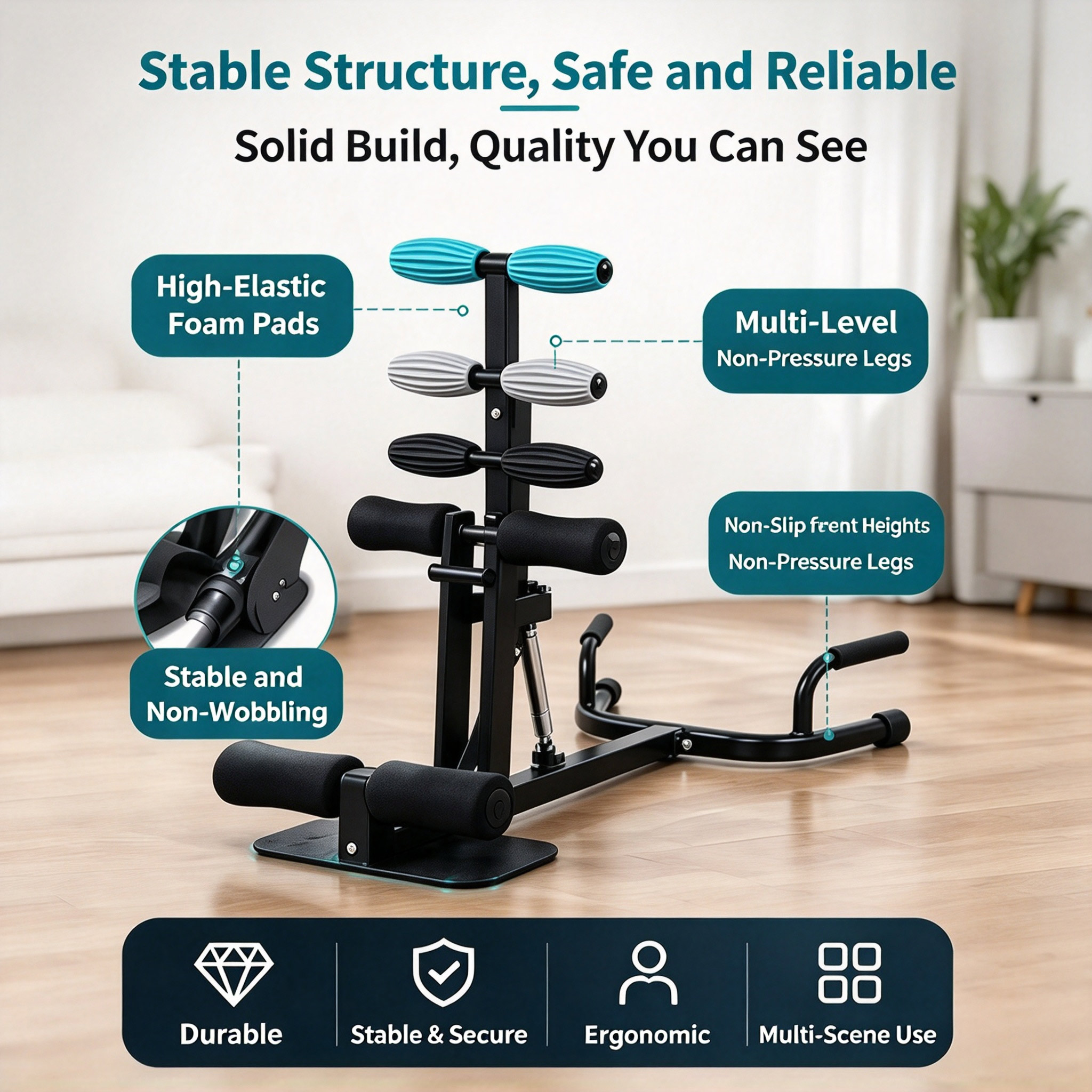 Premium grade squat rack for home, multi-purpose exercise equipment ...