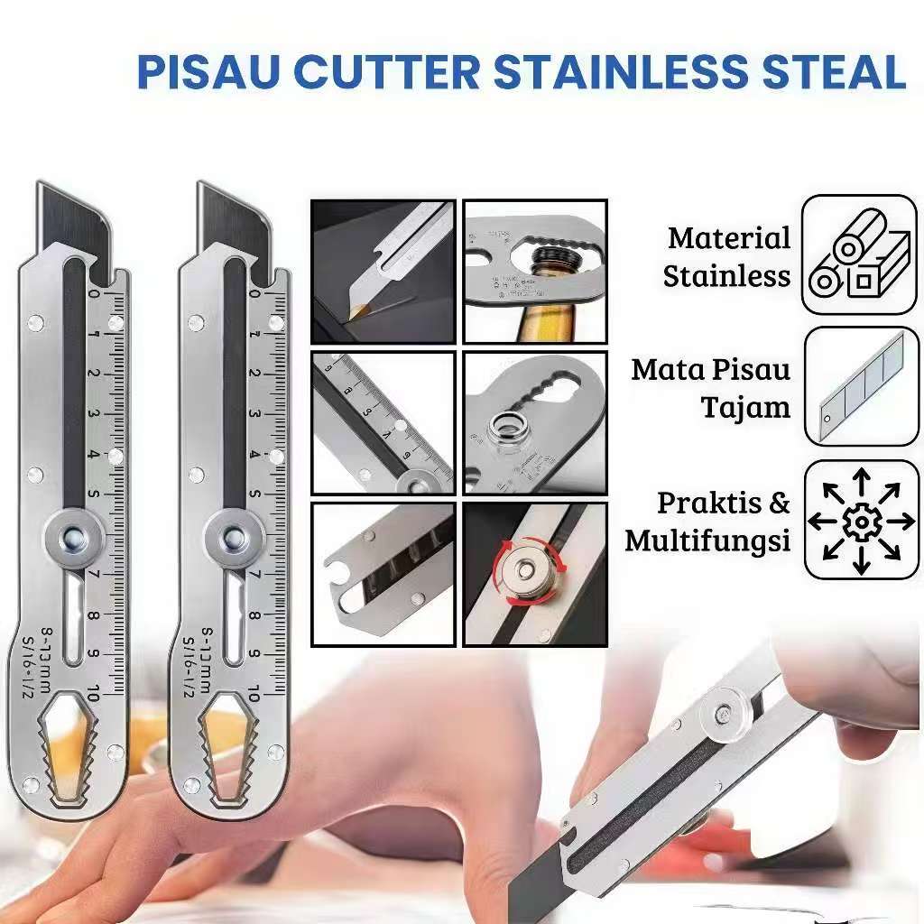 Stainless Steel Multifunctional Utility Knife Heavy Duty Steel Cutter ...