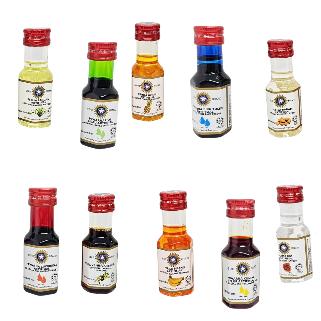 Star Brand Perisa dan Perwarna (30ml x 12pcs) Artificial Flavour Nanas ...