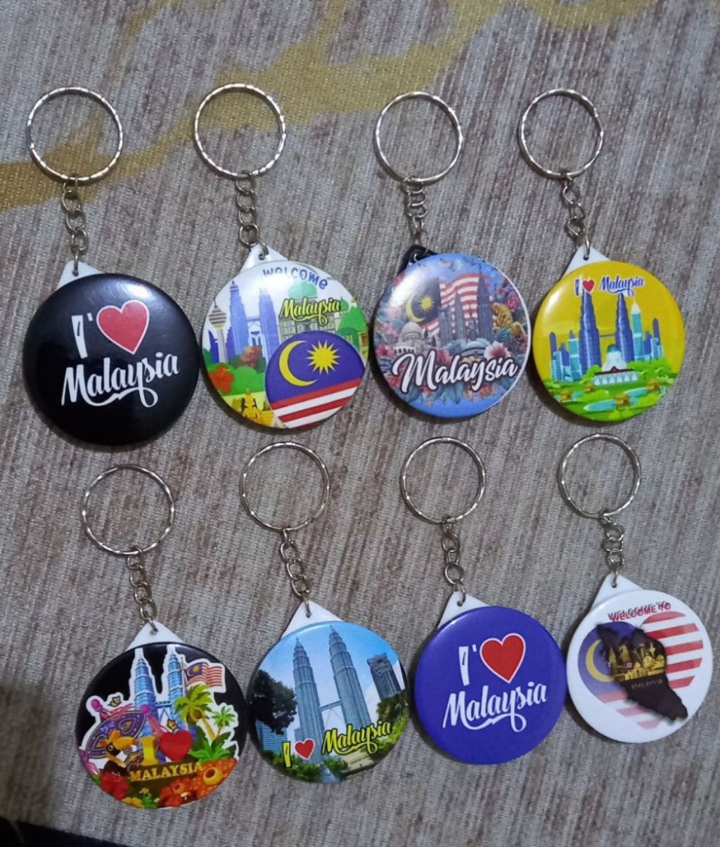 KEYCHAIN MALAYSIA/MALAYSIA SOUVENIR KEYCHAIN/MALAYSIA MERDEKA GOODIES ...