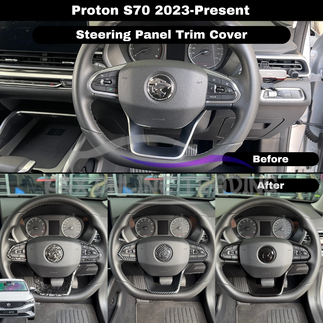 Proton S70(SS11) 2023-2025 Forged Carbon Trim&Glossy Black Steering ...