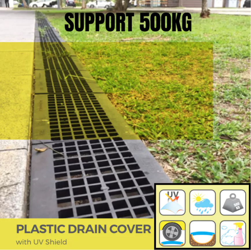 9”x17” PVC Plastic Drain Cover with UV Shield / Penutup longkang TAHAN ...