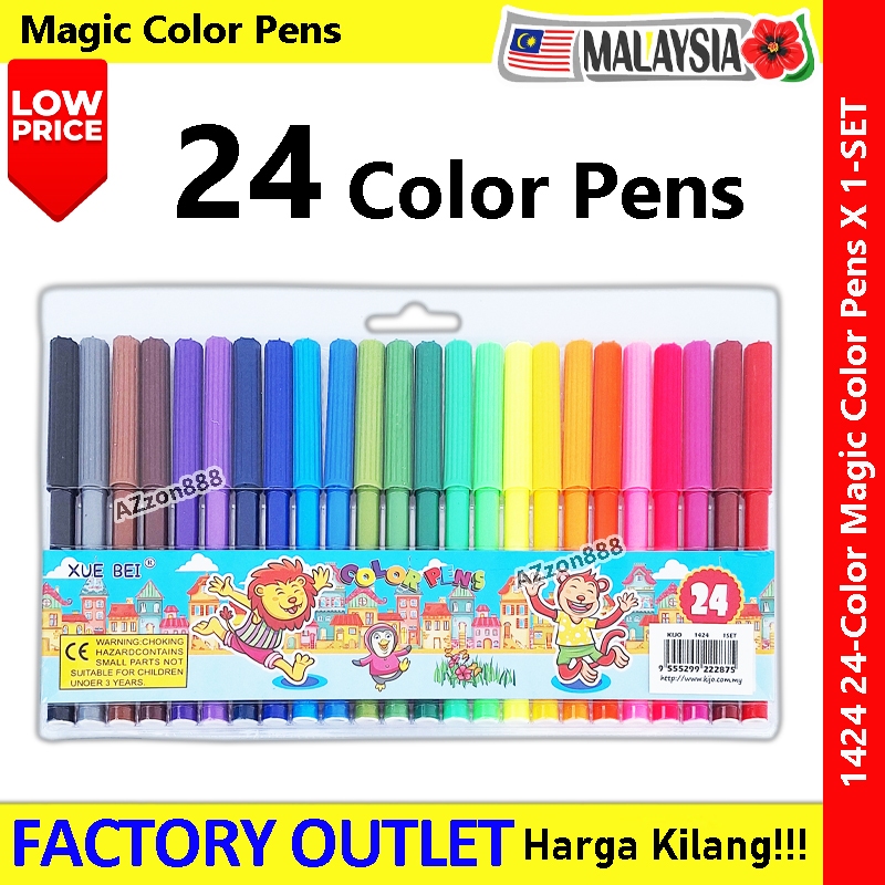 Color Magic Pen Student Marker Color Pen Pensil Warna Marker #1424 ...