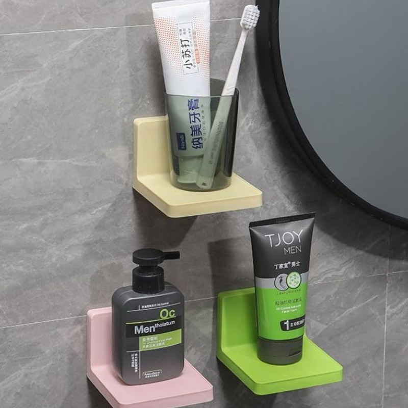 Simple Style Wall Mounted Storage Rack Punch-Free Remote | Shopee Malaysia
