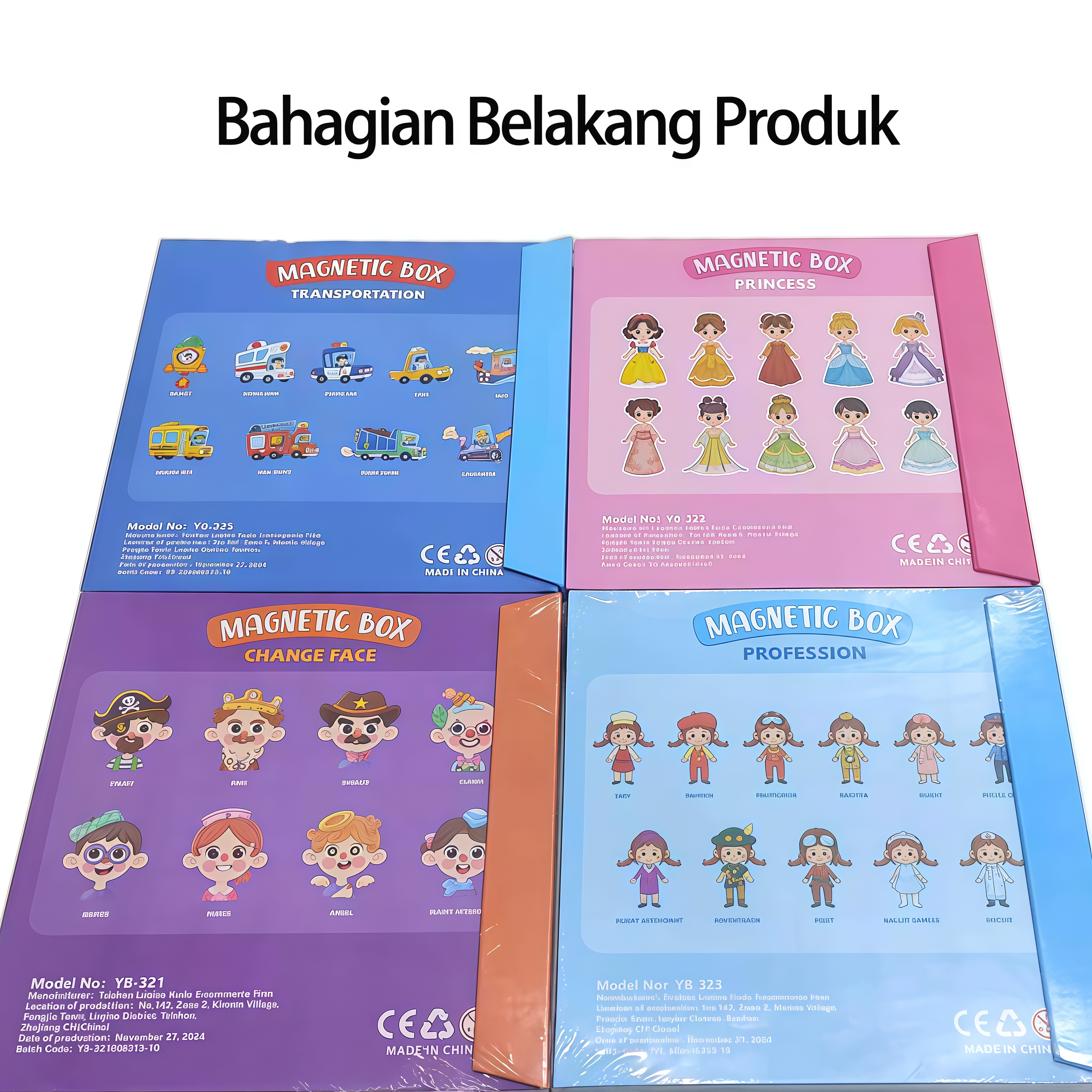 Magnetic Sticker Book | Buku Senyap Magnet Putri Face-Changing Ganti ...
