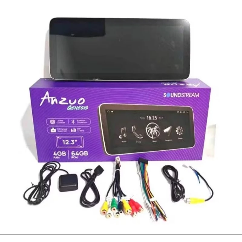 Soundstream [4+64gb] 12.3 inch 4G+BUIT IN 360 Anzuo Genesis DSP Car ...
