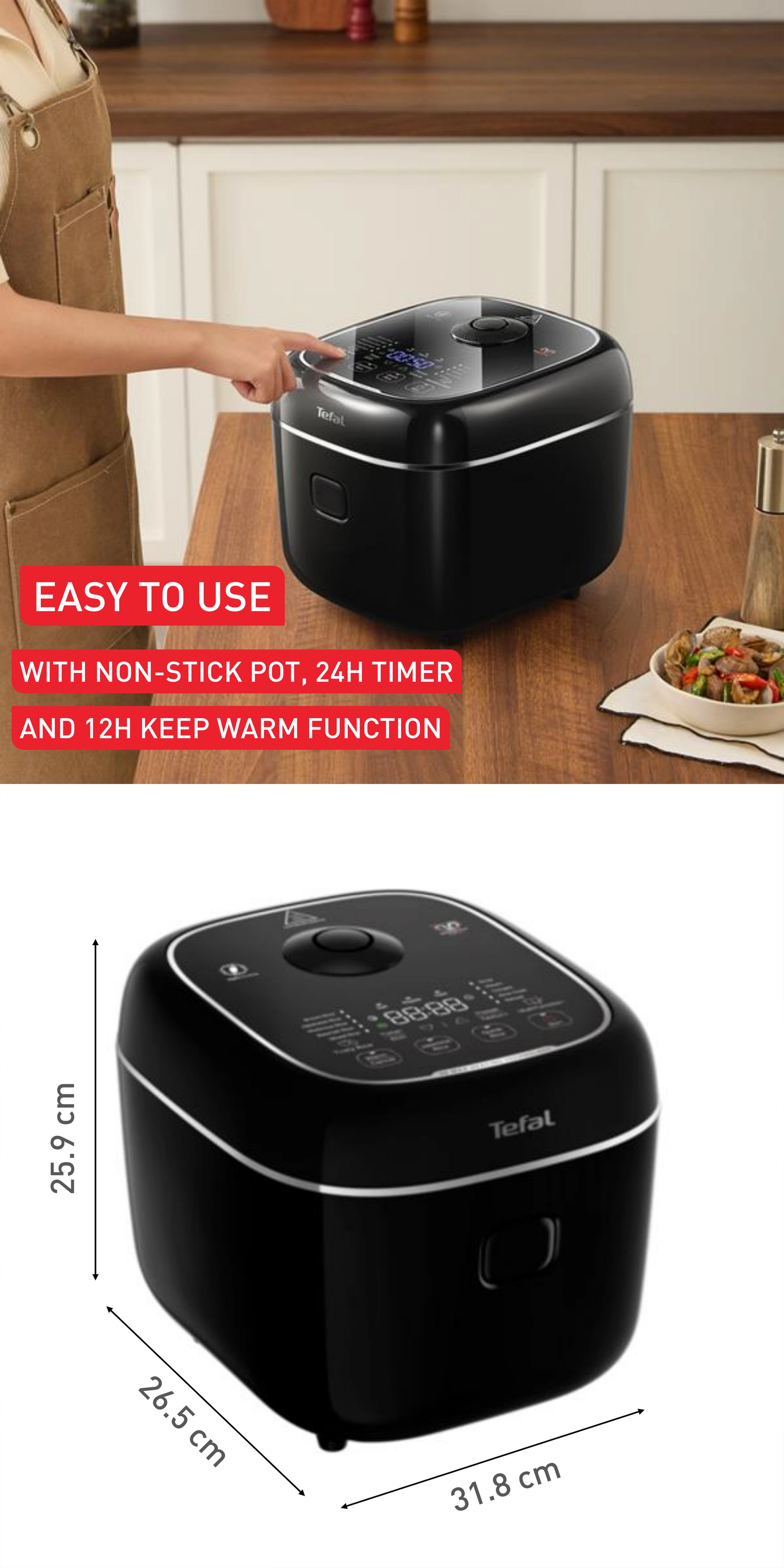 Tefal Delirice Max Fuzzy Logic AI Rice Cooker 1.8L | RK7778 (Periuk ...