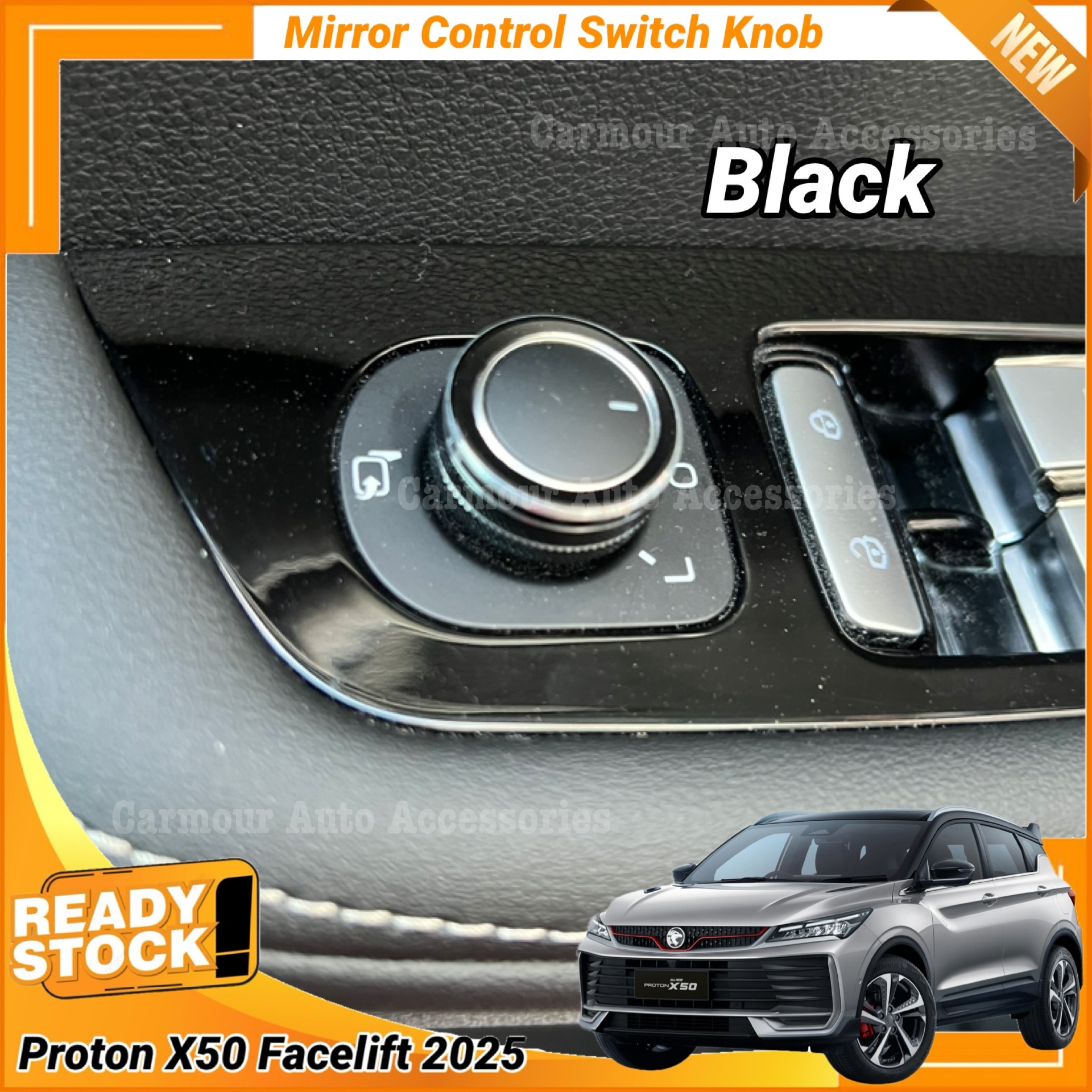 Proton X50 Facelift 2025 / All New X50 Mirror Control Knob Cover Mirror ...