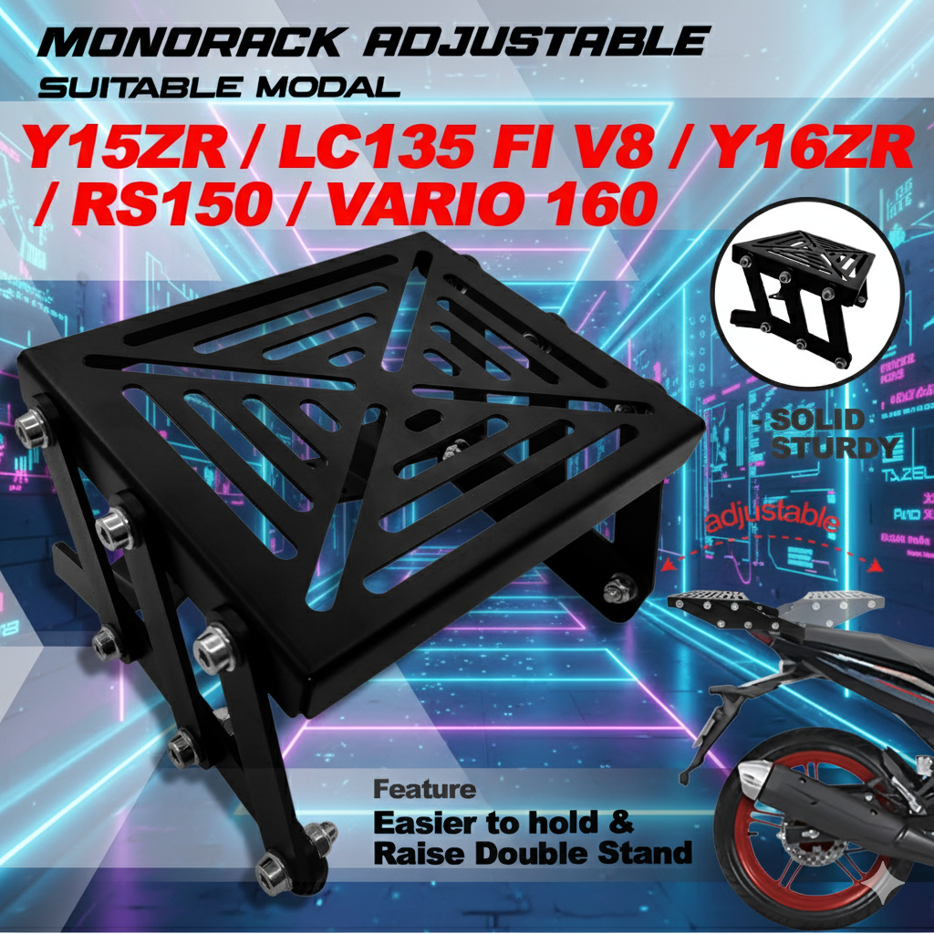 MONORACK ADJUSTABLE HEAVY DUTY REAR LC135 V2-V7 (NEW) Y15 LC135V8 Y16 ...