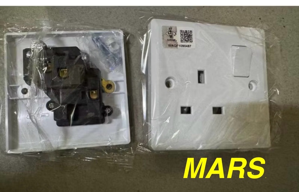 (10PCS) UMS 2913A / MARS 13A 1G Switch Socket Outlet/ 13A 1G Switch ...