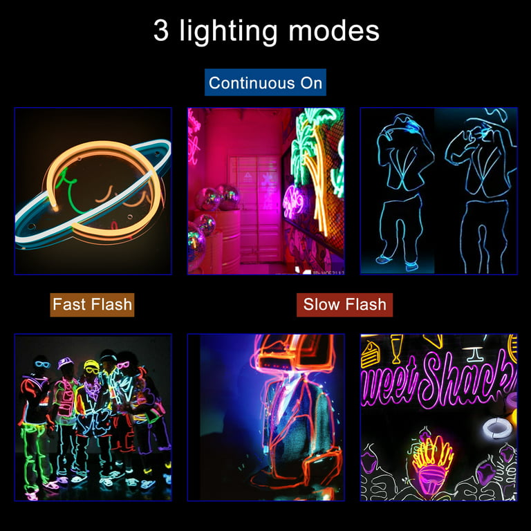 Neon Light Strip 2.3mm Battery-powered / USB LED Neon Glow String Light ...