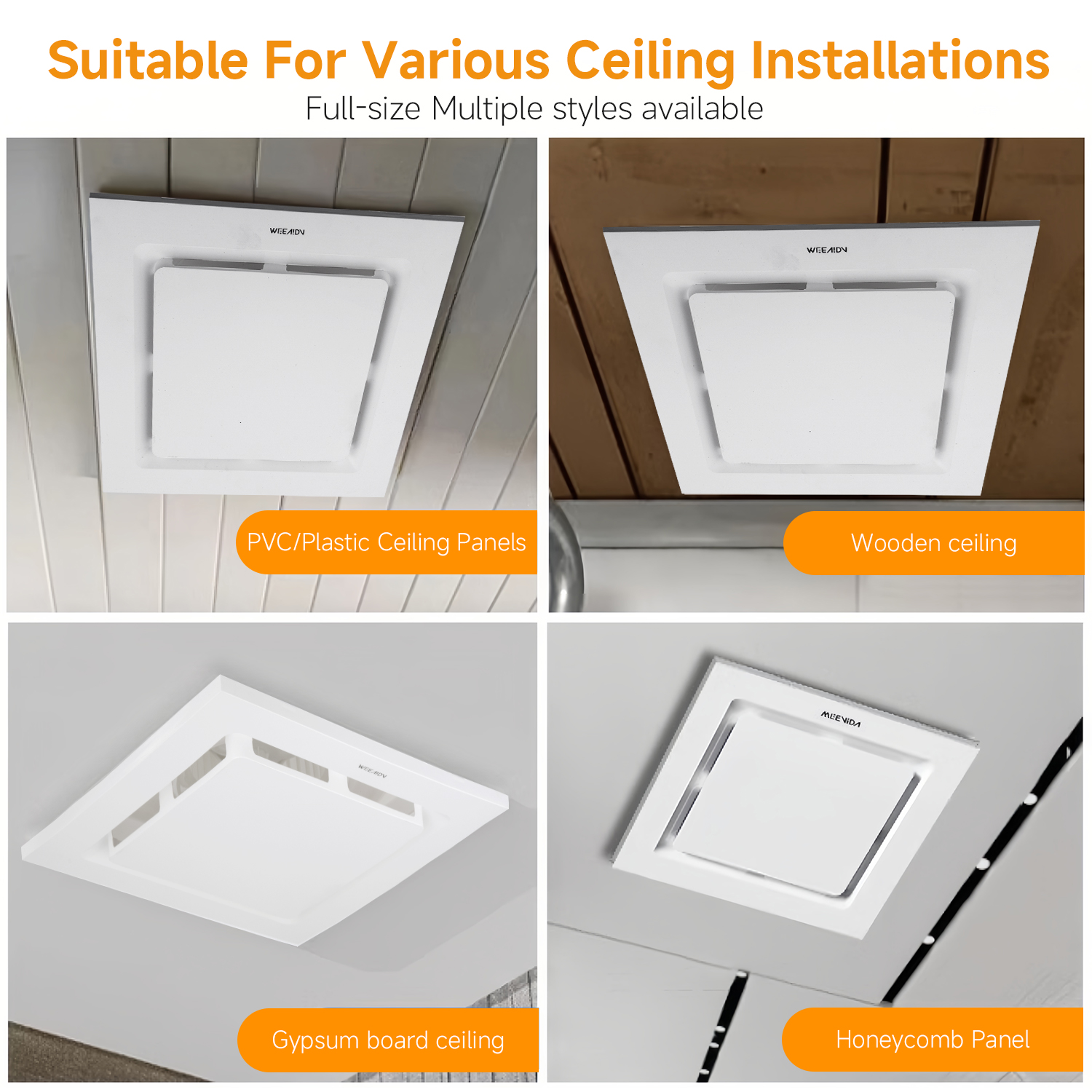 MEEVIDA 8inch 10inch Household Exhaust Fan Ventilation Fan Intelligent ...