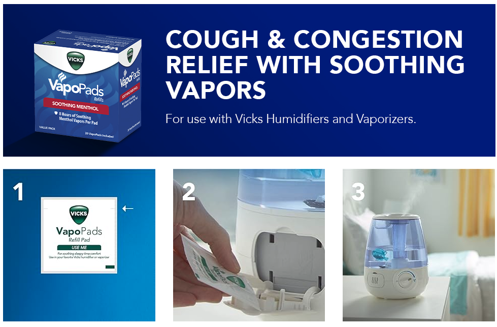 Vicks VapoPads Refill | Sleepy Time 20ct | Menthol Vapor 20ct | Shopee ...