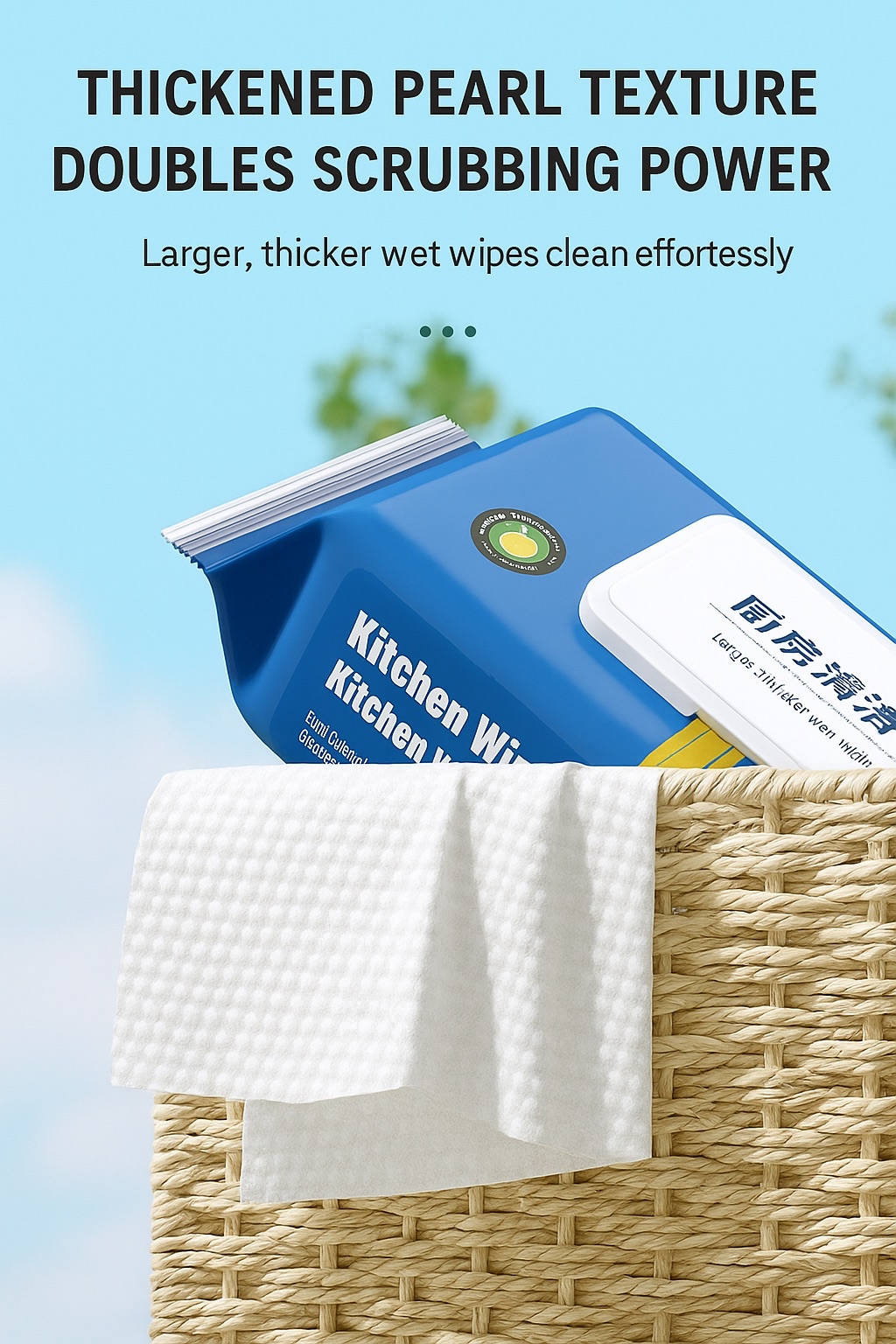 [1 PACK 80PCS] Kitchen Cleaning Wipes / Tisu Dapur Basah | Strong Stain ...