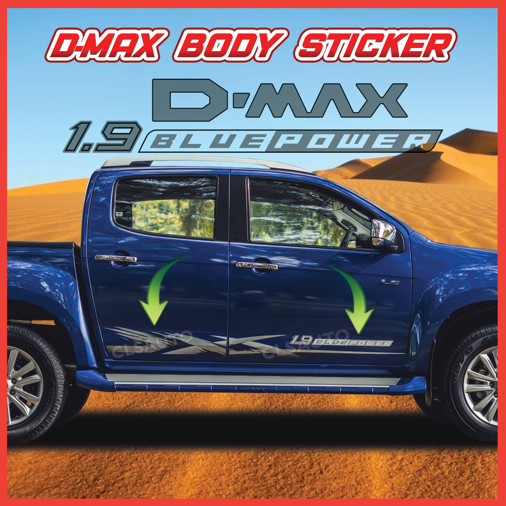 ISUZU DMAX Side Body Sticker Decal Pelekat – Bluepower, Diablo, Beast ...