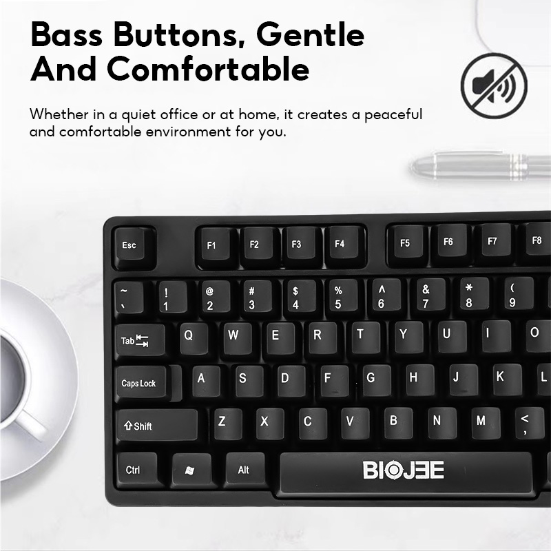 Office Wired Keyboard and Mouse Combo Kit Laptop and PC Computers High ...